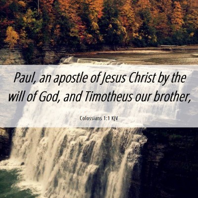 Picture 06 - Colossians 1:1 KJV - Paul, an apostle of Jesus Christ by the will of - Bible Verse Picture