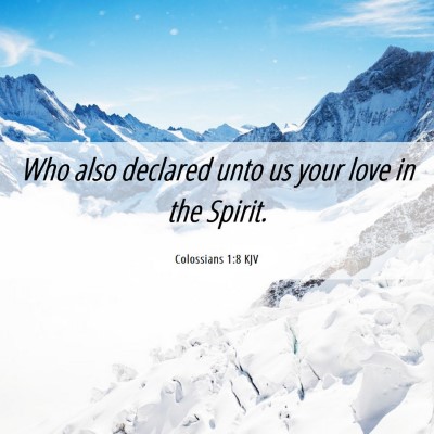 Picture 06 - Colossians 1:8 KJV - Who also declared unto us your love in the - Bible Verse Picture