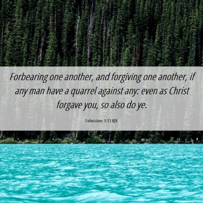 Picture 06 - Colossians 3:13 KJV - Forbearing one another, and forgiving one - Bible Verse Picture