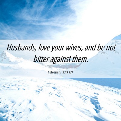 Picture 06 - Colossians 3:19 KJV - Husbands, love your wives, and be not bitter - Bible Verse Picture