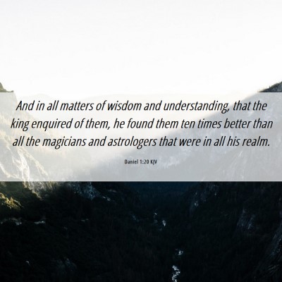 Picture 06 - Daniel 1:20 KJV - And in all matters of wisdom and understanding, - Bible Verse Picture