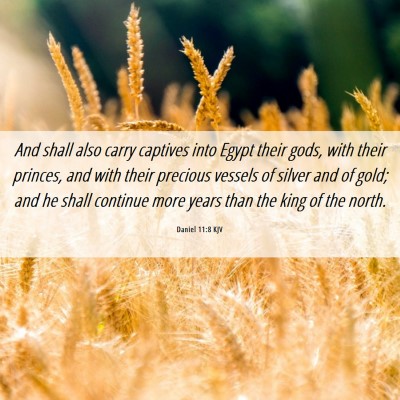 Picture 06 - Daniel 11:8 KJV - And shall also carry captives into Egypt their - Bible Verse Picture
