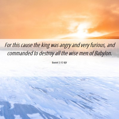 Picture 06 - Daniel 2:12 KJV - For this cause the king was angry and very - Bible Verse Picture