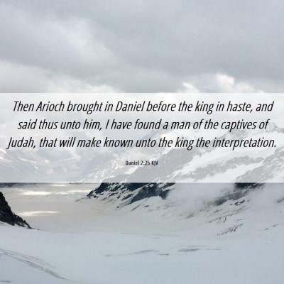 Picture 06 - Daniel 2:25 KJV - Then Arioch brought in Daniel before the king in - Bible Verse Picture