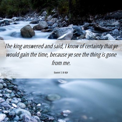 Picture 06 - Daniel 2:8 KJV - The king answered and said, I know of certainty - Bible Verse Picture