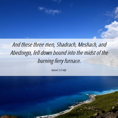 Picture 06 - Daniel 3:23 KJV - And these three men, Shadrach, Meshach, and - Bible Verse Picture