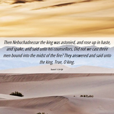 Picture 06 - Daniel 3:24 KJV - Then Nebuchadnezzar the king was astonied, and - Bible Verse Picture