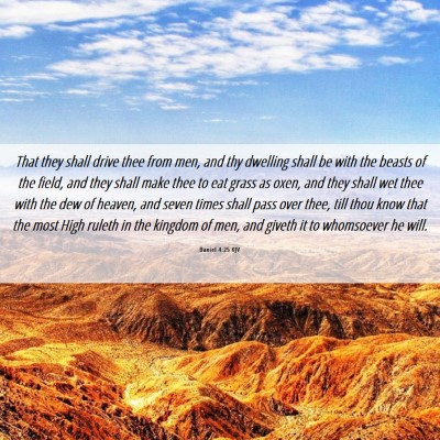 Picture 06 - Daniel 4:25 KJV - That they shall drive thee from men, and thy - Bible Verse Picture