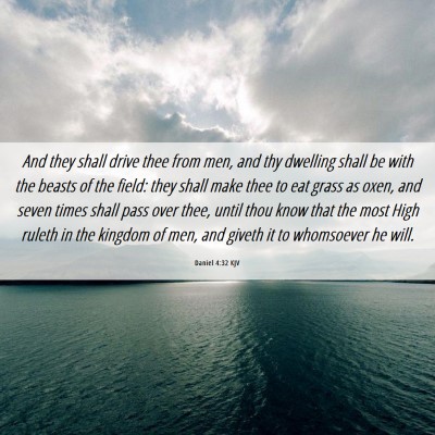 Picture 06 - Daniel 4:32 KJV - And they shall drive thee from men, and thy - Bible Verse Picture
