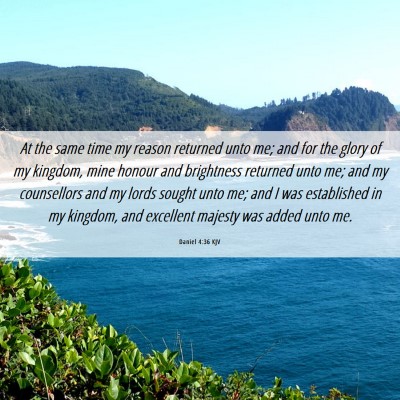 Picture 06 - Daniel 4:36 KJV - At the same time my reason returned unto me; and - Bible Verse Picture