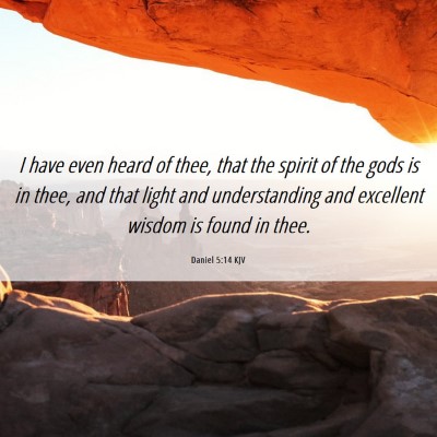 Picture 06 - Daniel 5:14 KJV - I have even heard of thee, that the spirit of the - Bible Verse Picture