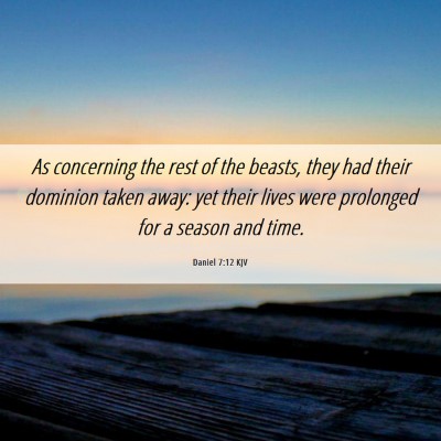 Picture 06 - Daniel 7:12 KJV - As concerning the rest of the beasts, they had - Bible Verse Picture
