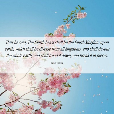 Picture 06 - Daniel 7:23 KJV - Thus he said, The fourth beast shall be the - Bible Verse Picture