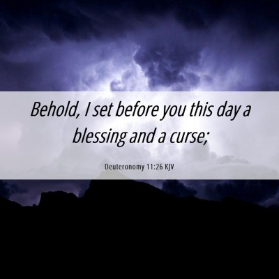 Picture 06 - Deuteronomy 11:26 KJV - Behold, I set before you this day a blessing and - Bible Verse Picture