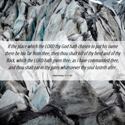 Picture 06 - Deuteronomy 12:21 KJV - If the place which the LORD thy God hath chosen - Bible Verse Picture