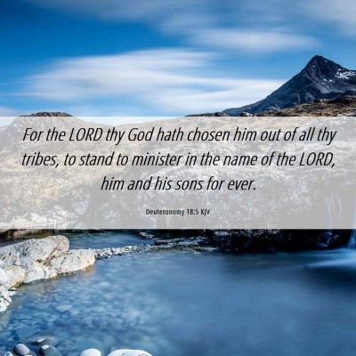 Picture 06 - Deuteronomy 18:5 KJV - For the LORD thy God hath chosen him out of all - Bible Verse Picture