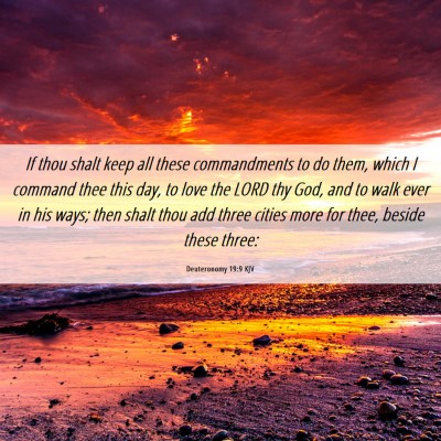 Picture 06 - Deuteronomy 19:9 KJV - If thou shalt keep all these commandments to do - Bible Verse Picture
