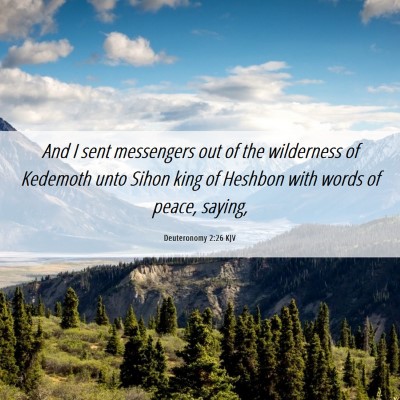 Picture 06 - Deuteronomy 2:26 KJV - And I sent messengers out of the wilderness of - Bible Verse Picture