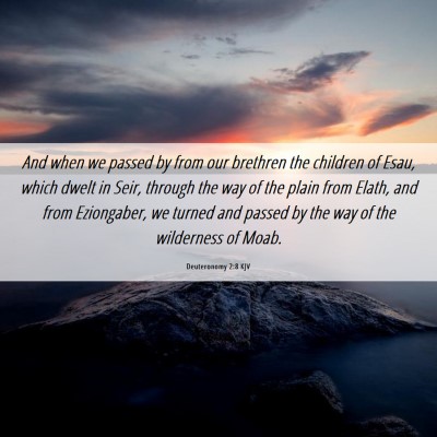 Picture 06 - Deuteronomy 2:8 KJV - And when we passed by from our brethren the - Bible Verse Picture