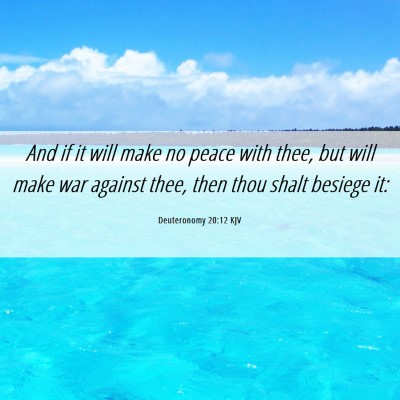 Picture 06 - Deuteronomy 20:12 KJV - And if it will make no peace with thee, but will - Bible Verse Picture