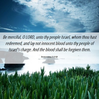 Picture 06 - Deuteronomy 21:8 KJV - Be merciful, O LORD, unto thy people Israel, whom - Bible Verse Picture