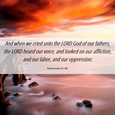 Picture 06 - Deuteronomy 26:7 KJV - And when we cried unto the LORD God of our - Bible Verse Picture