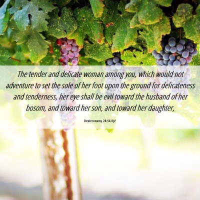 Picture 06 - Deuteronomy 28:56 KJV - The tender and delicate woman among you, which - Bible Verse Picture