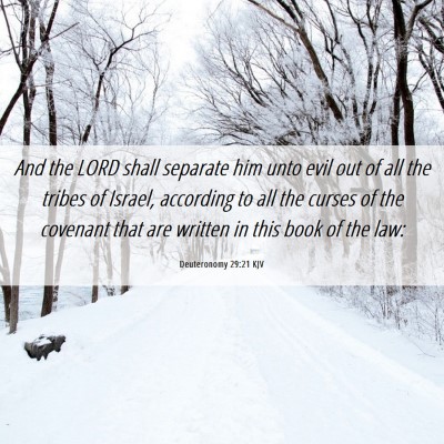 Picture 06 - Deuteronomy 29:21 KJV - And the LORD shall separate him unto evil out of - Bible Verse Picture