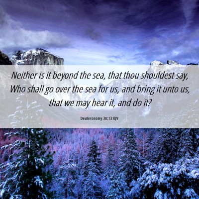 Picture 06 - Deuteronomy 30:13 KJV - Neither is it beyond the sea, that thou shouldest - Bible Verse Picture