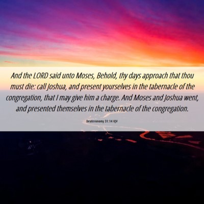 Picture 06 - Deuteronomy 31:14 KJV - And the LORD said unto Moses, Behold, thy days - Bible Verse Picture