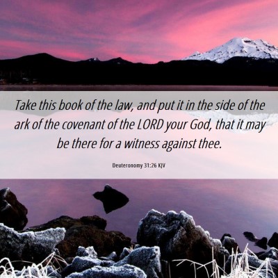 Picture 06 - Deuteronomy 31:26 KJV - Take this book of the law, and put it in the side - Bible Verse Picture