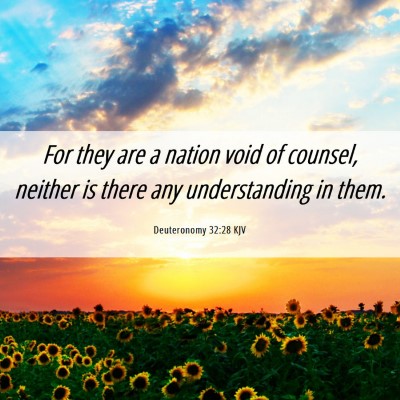 Picture 06 - Deuteronomy 32:28 KJV - For they are a nation void of counsel, neither is - Bible Verse Picture