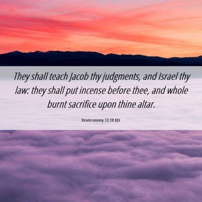Picture 06 - Deuteronomy 33:10 KJV - They shall teach Jacob thy judgments, and Israel - Bible Verse Picture