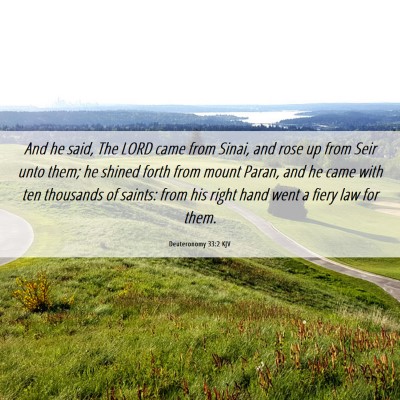 Picture 06 - Deuteronomy 33:2 KJV - And he said, The LORD came from Sinai, and rose - Bible Verse Picture