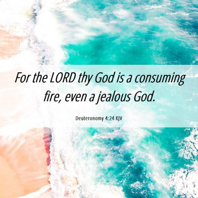 Picture 06 - Deuteronomy 4:24 KJV - For the LORD thy God is a consuming fire, even a - Bible Verse Picture