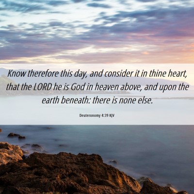 Picture 06 - Deuteronomy 4:39 KJV - Know therefore this day, and consider it in thine - Bible Verse Picture
