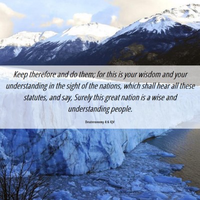Picture 06 - Deuteronomy 4:6 KJV - Keep therefore and do them; for this is your - Bible Verse Picture
