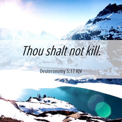 Picture 06 - Deuteronomy 5:17 KJV - Thou shalt not - Bible Verse Picture