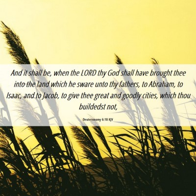 Picture 06 - Deuteronomy 6:10 KJV - And it shall be, when the LORD thy God shall have - Bible Verse Picture