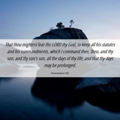 Picture 06 - Deuteronomy 6:2 KJV - That thou mightest fear the LORD thy God, to keep - Bible Verse Picture