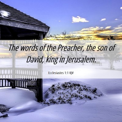 Picture 06 - Ecclesiastes 1:1 KJV - The words of the Preacher, the son of David, king - Bible Verse Picture