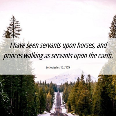 Picture 06 - Ecclesiastes 10:7 KJV - I have seen servants upon horses, and princes - Bible Verse Picture