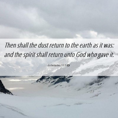 Picture 06 - Ecclesiastes 12:7 KJV - Then shall the dust return to the earth as it - Bible Verse Picture