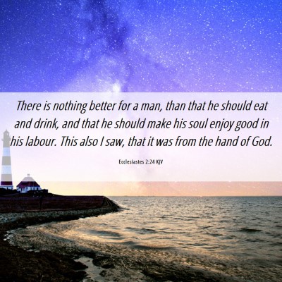 Picture 06 - Ecclesiastes 2:24 KJV - There is nothing better for a man, than that he - Bible Verse Picture