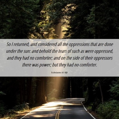 Picture 06 - Ecclesiastes 4:1 KJV - So I returned, and considered all the oppressions - Bible Verse Picture