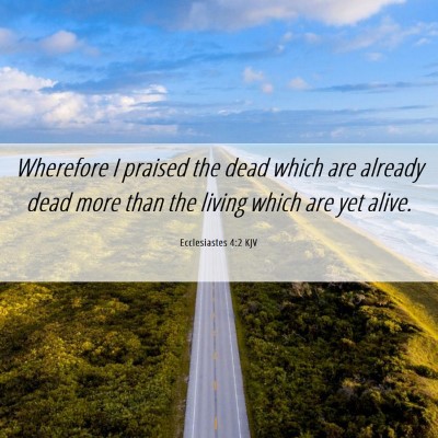 Picture 06 - Ecclesiastes 4:2 KJV - Wherefore I praised the dead which are already - Bible Verse Picture