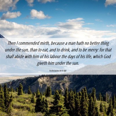Picture 06 - Ecclesiastes 8:15 KJV - Then I commended mirth, because a man hath no - Bible Verse Picture