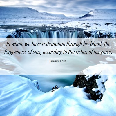 Picture 06 - Ephesians 1:7 KJV - In whom we have redemption through his blood, the - Bible Verse Picture