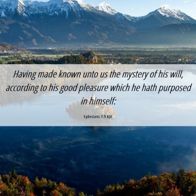 Picture 06 - Ephesians 1:9 KJV - Having made known unto us the mystery of his - Bible Verse Picture