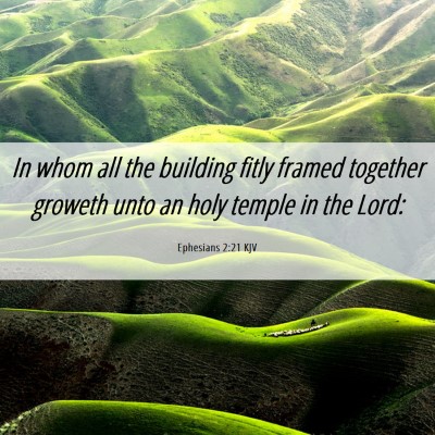 Picture 06 - Ephesians 2:21 KJV - In whom all the building fitly framed together - Bible Verse Picture